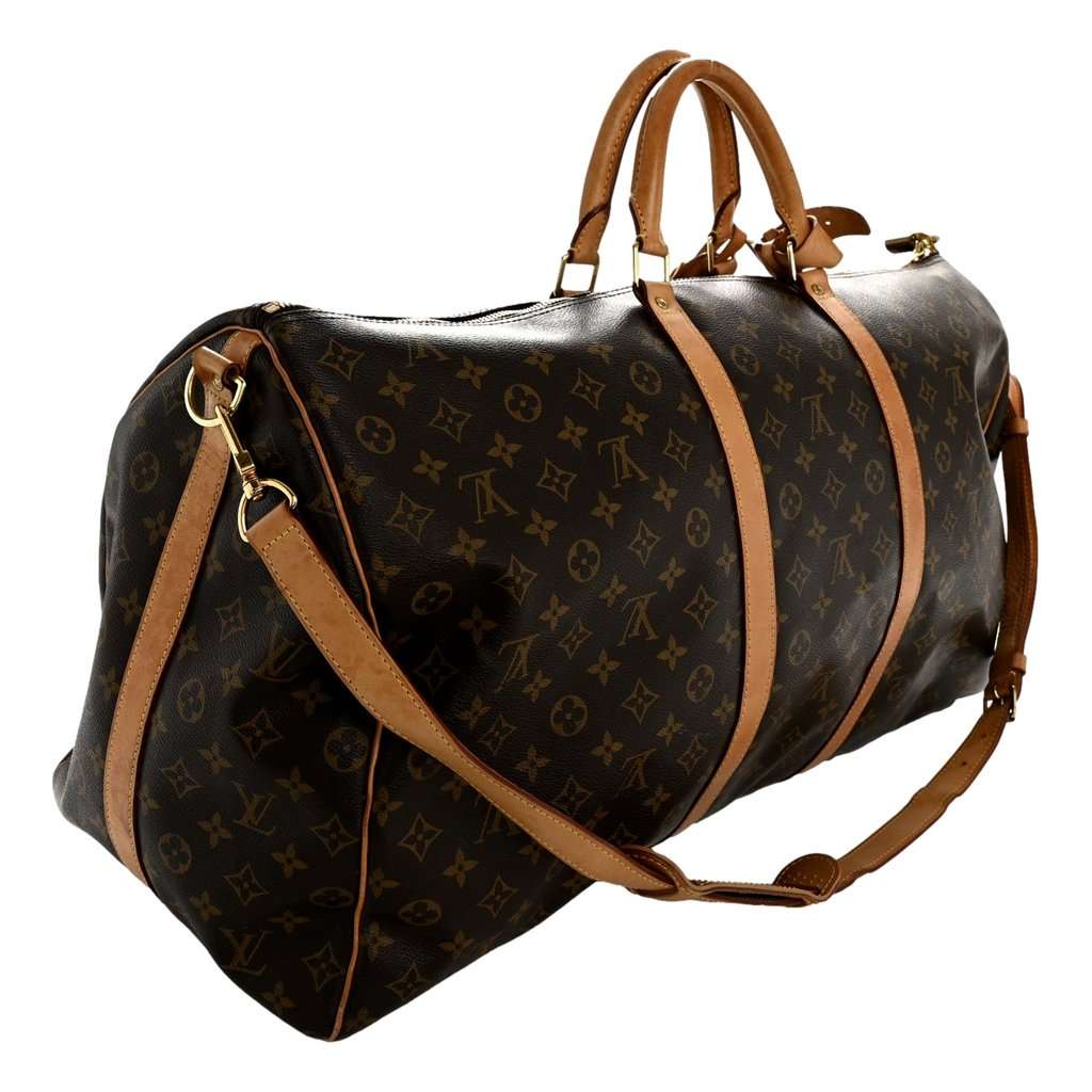 Louis Vuitton Louis Vuitton Monogram Keepall Bandouliere 60 Duffle Bag Brown Canvas Good condition - Model View