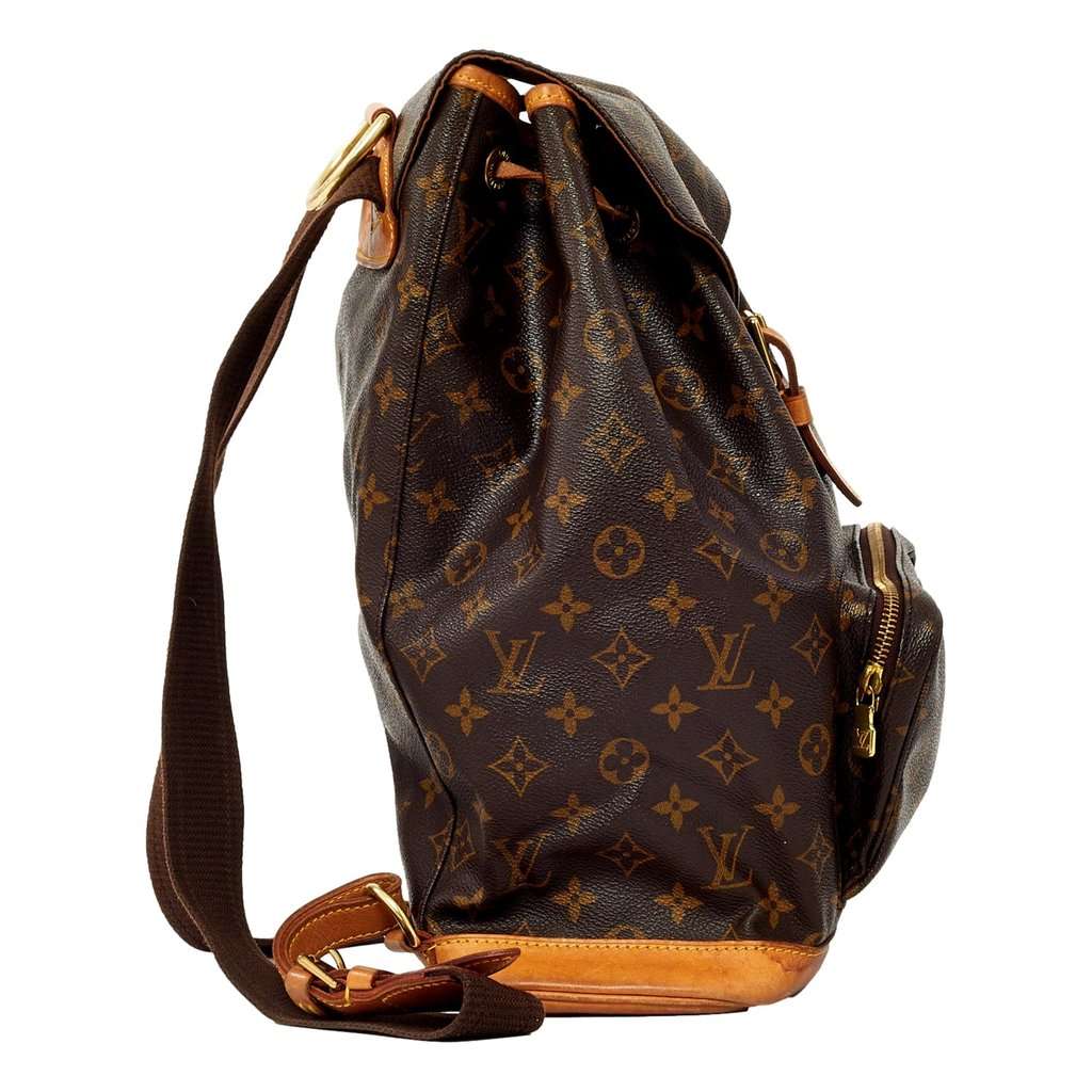 Louis Vuitton Louis Vuitton Monogram Canvas Montsouris GM Drawstring Backpack Brown Leather Good condition - Inside View