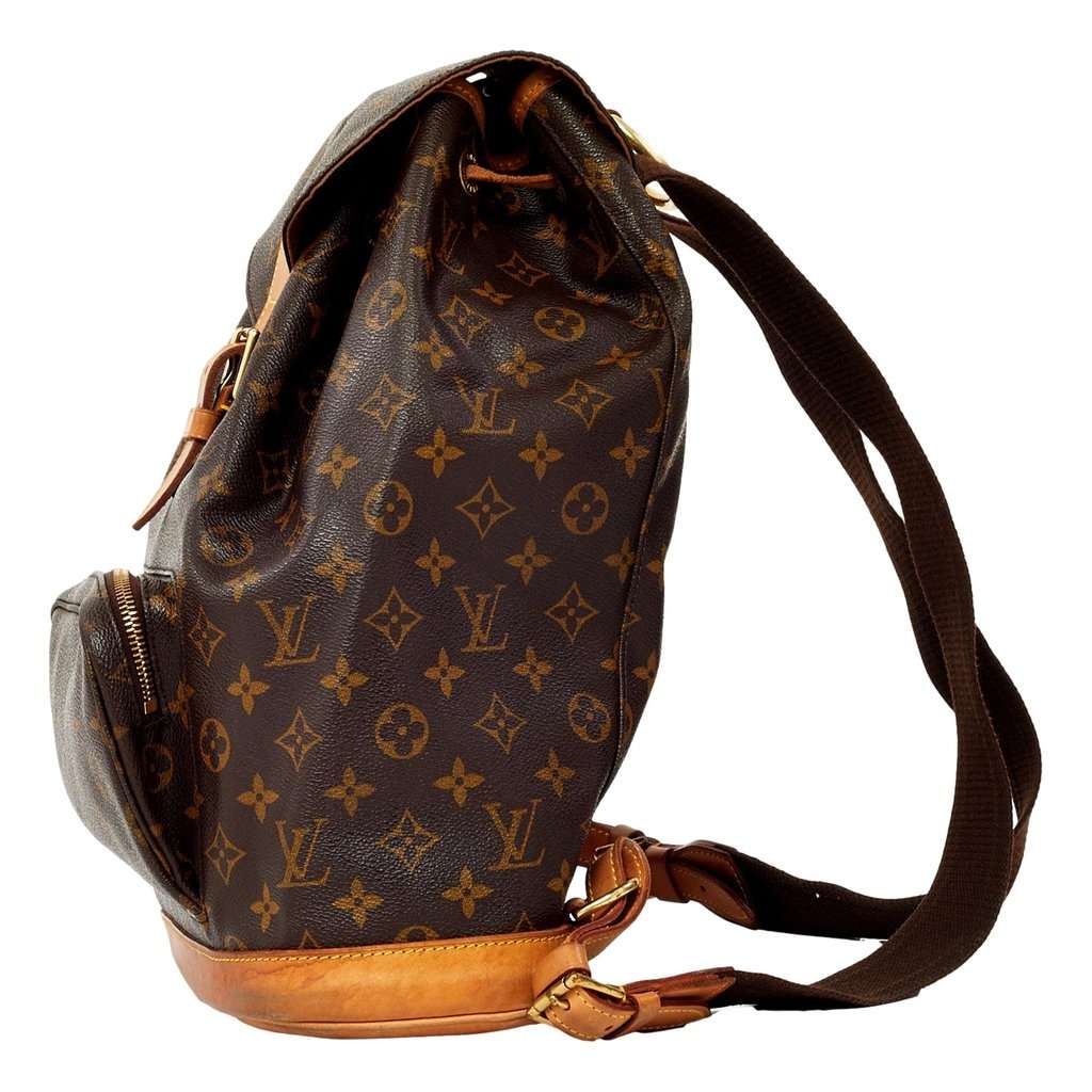 Louis Vuitton Louis Vuitton Monogram Canvas Montsouris GM Drawstring Backpack Brown Leather Good condition - Model View