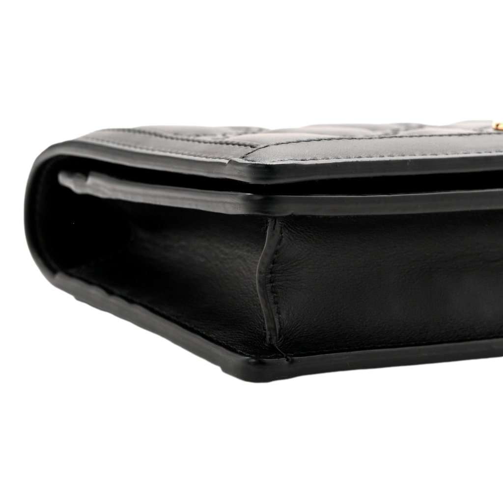 Gucci Gucci GG Matelasse Leather Chain Wallet Shoulder Bag Black Black Leather Good condition - Inside View