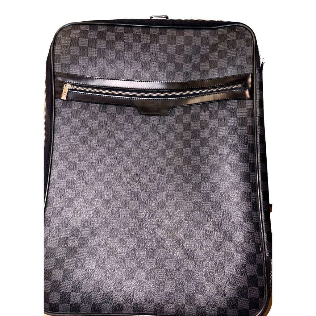 Louis Vuitton Louis Vuittton Pegase 45 Damier Graphite Canvas and Leather Rolling Suitcase Black Leather Good condition - Model View