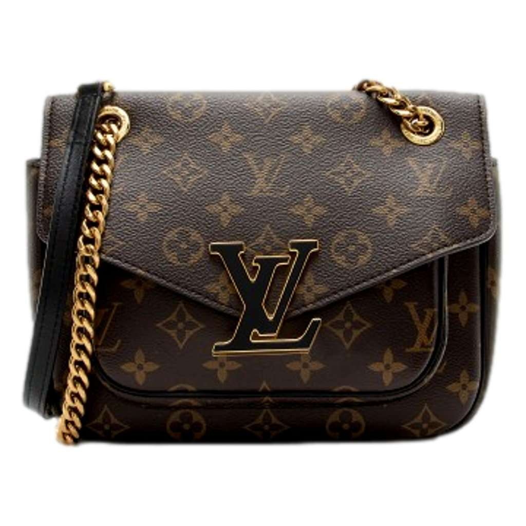 Louis Vuitton Louis Vuitton Passy Monogram Canvas Shoulder Bag Brown Canvas Good - Front View