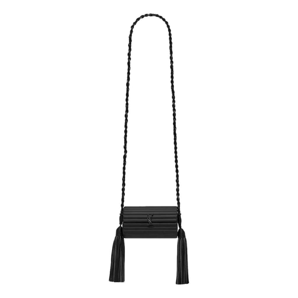 Saint Laurent Saint Laurent Black Plexiglass Minaudiere Opium Box Bag Black Leather Never worn - Inside View