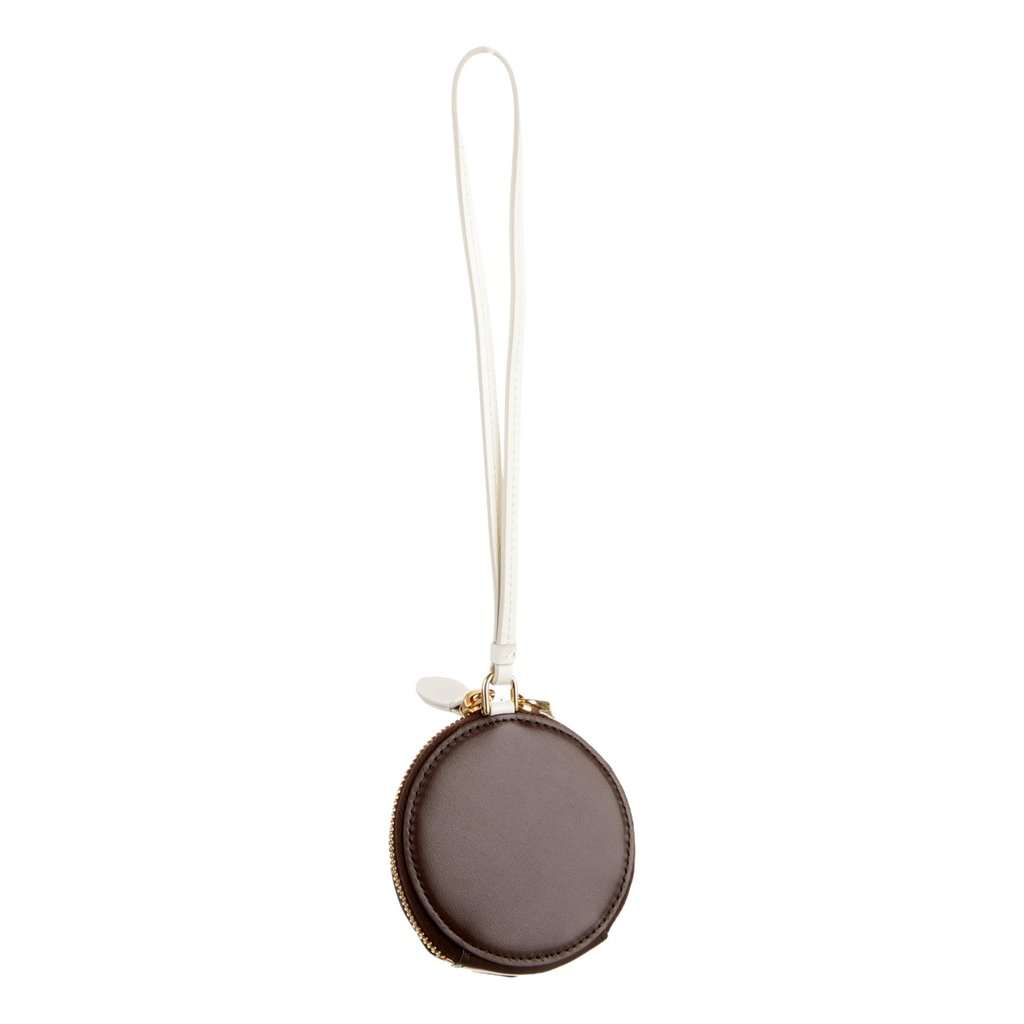 Miu Miu Miu Miu Baseball Leather Wristlet Pouch Brown White Gold-Tone Hardware Logo Brown Leather Never worn - Back View