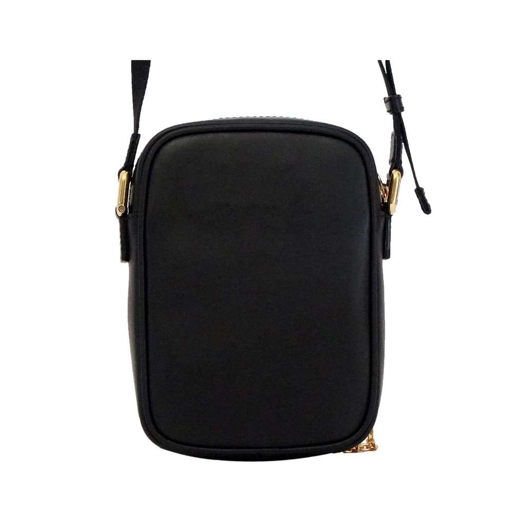 Fendi Fendi Karligraphy Studded Black Leather Small Crossbody Bag Black Leather Never worn - Model View