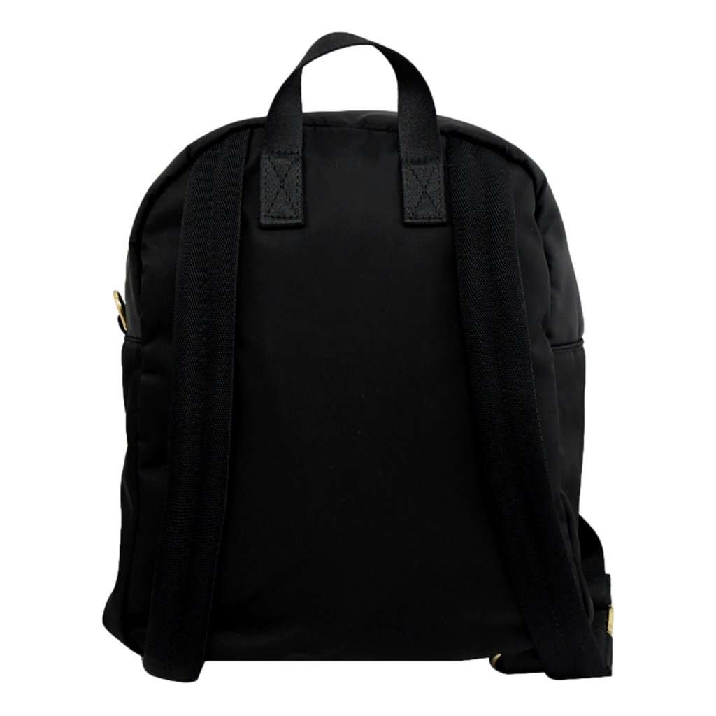 Fendi Fendi Baguette Black Nylon Small Backpack Travel Bag Gold Logo Black Never worn - Model View