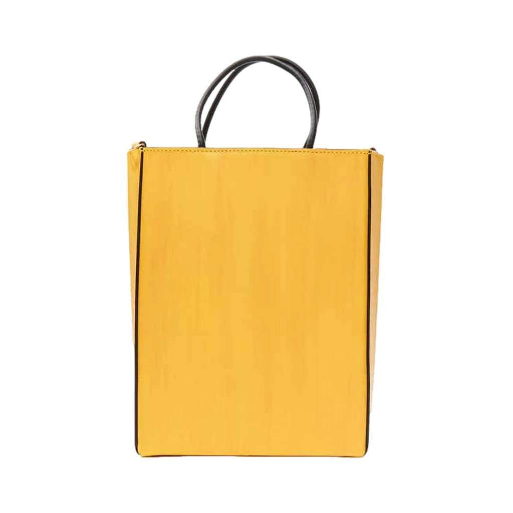 Fendi Fendi Roma 2Way Embossed Yellow Leather Crossbody Shopping Tote Bag Yellow Leather Never worn - Box View
