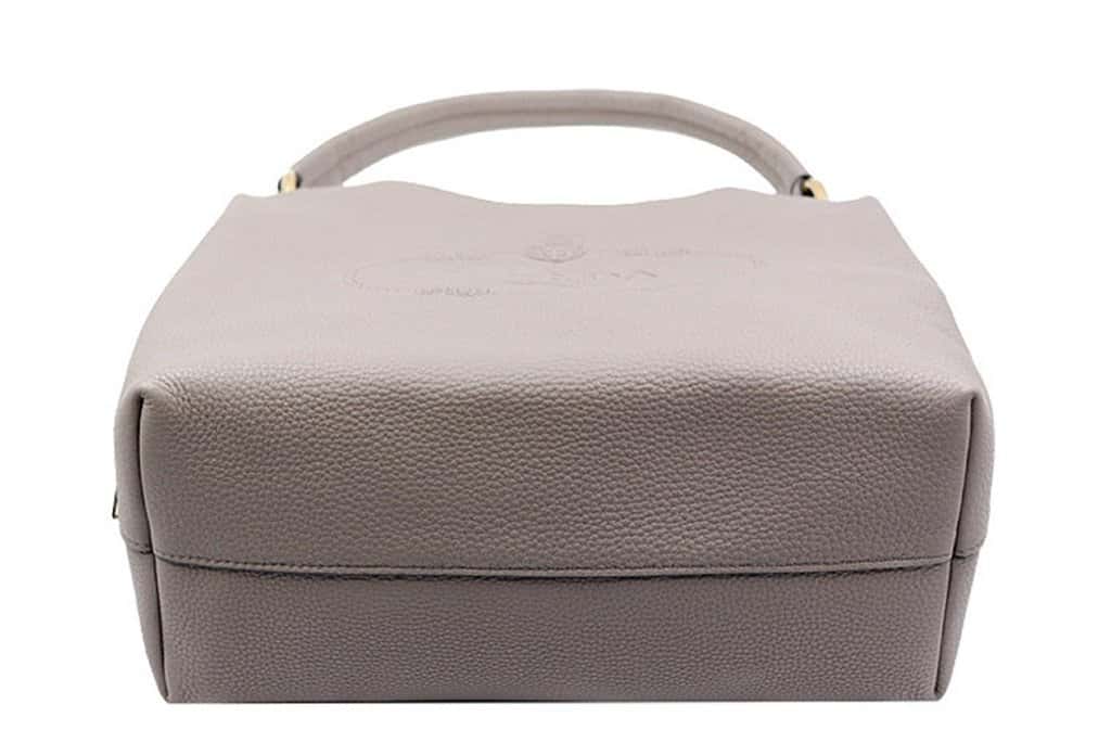 Prada Prada Vitello Phenix Grey Leather Embossed Logo Hobo Tote Bag Grey Leather Never worn - Inside View