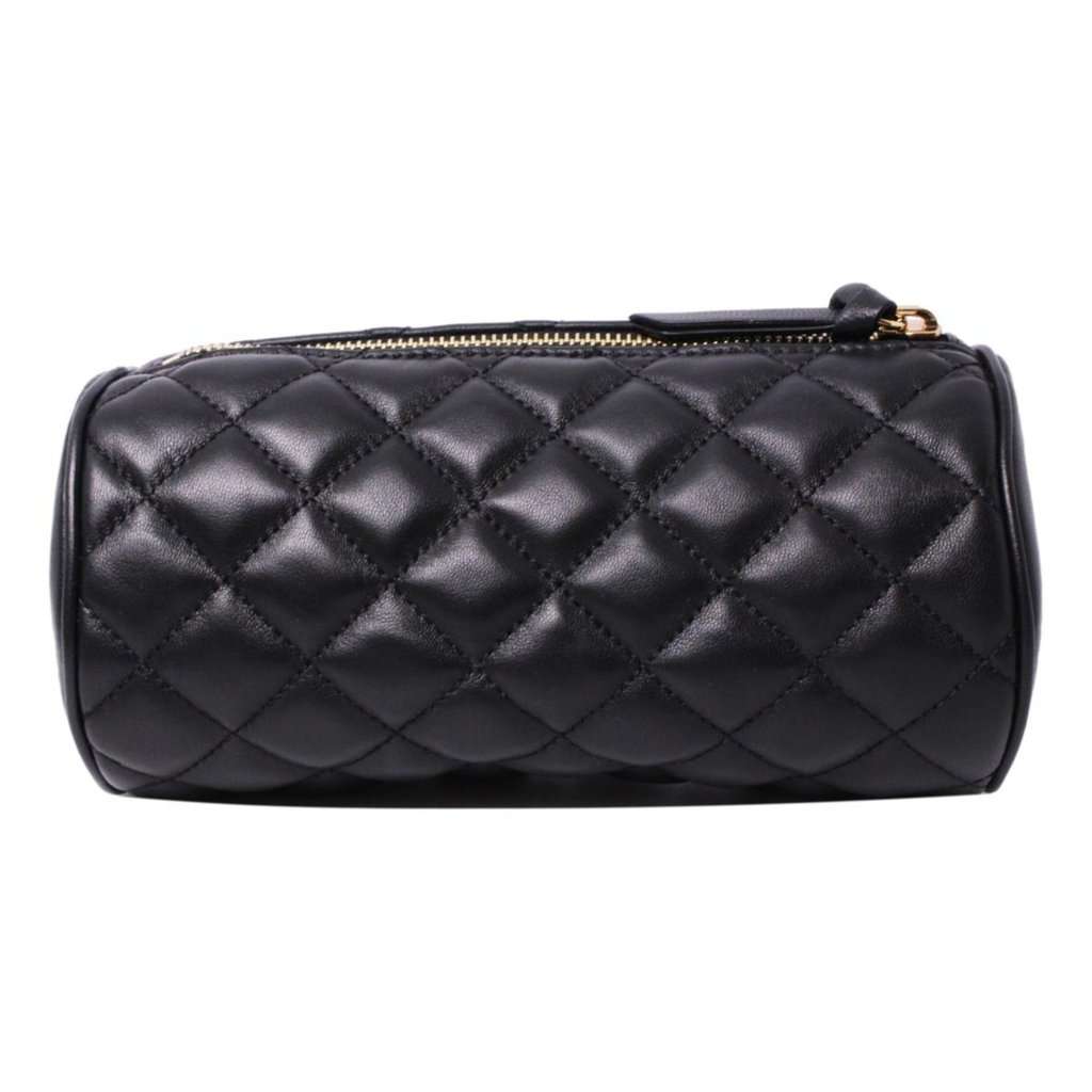 Versace Versace Black Leather Medusa Quilted Cosmetic Bag Black Leather Never worn - Inside View