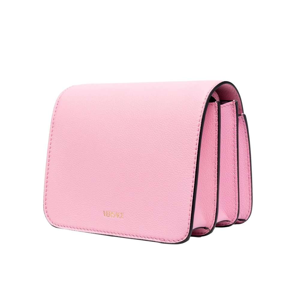 Versace Versace La Medusa Pink Pebbled Leather Small Crossbody Bag Gold Logo Pink Leather Never worn - Box View