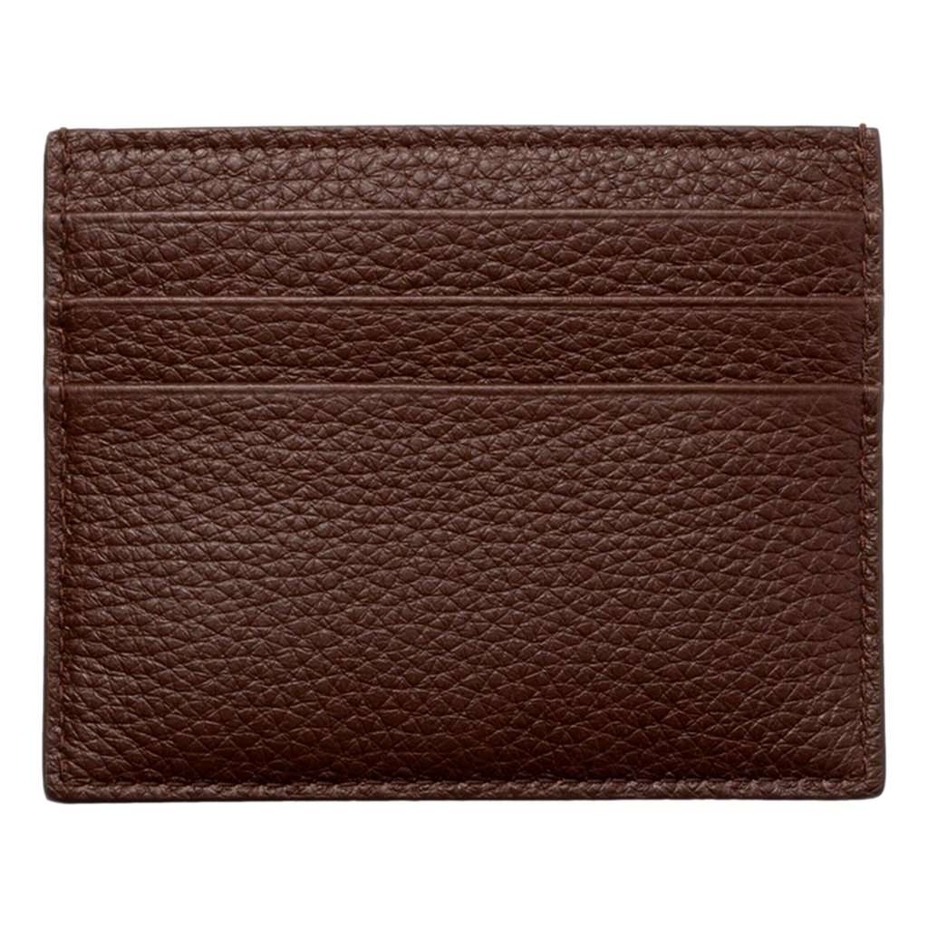 Prada Prada Vitello Daino Bruciato Brown Leather Small Card Holder Wallet Brown Leather Never worn - Back View