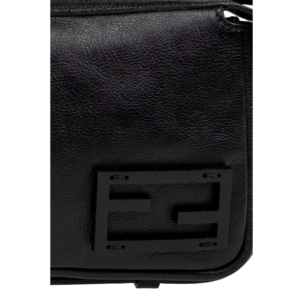 Fendi Fendi Simply Fendi Mini Black Leather Shoulder Bag Black Leather Never worn - Box View