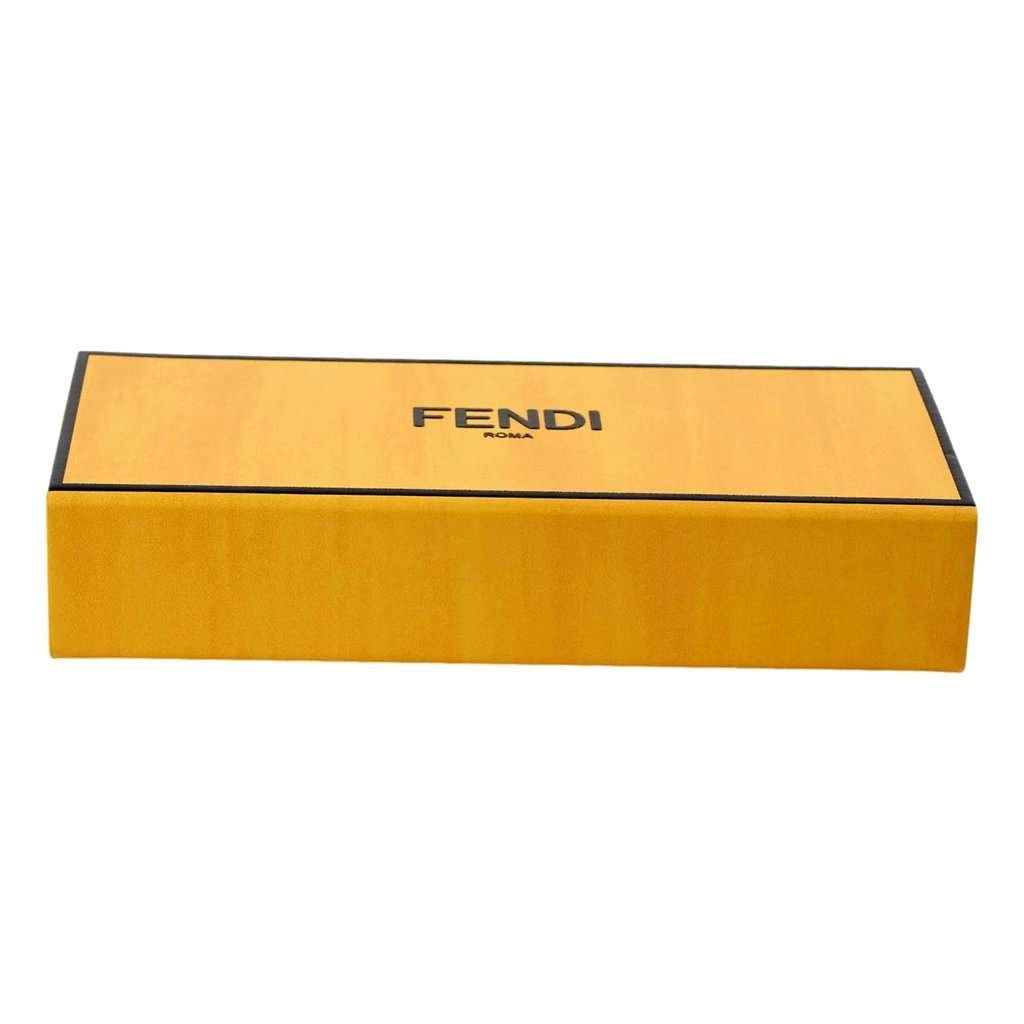 Fendi Fendi Knot Oversized Bag Charm Keychain Brown Calfskin Leather Gold Hardware Brown Leather Never worn - Back View