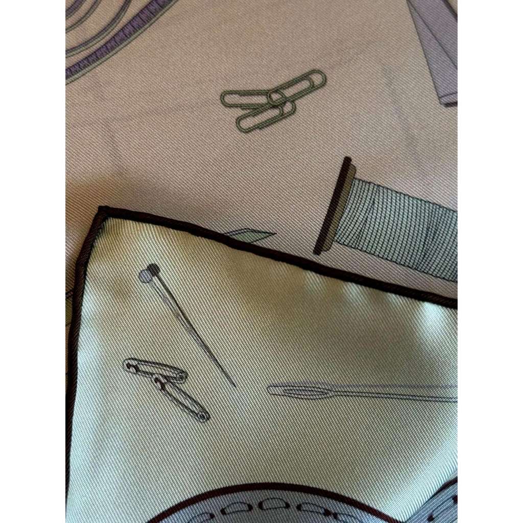 Fendi Fendi Multi-Color Graphic Print Silk Scarf Malva Multicolor Green Silk Never worn - Box View