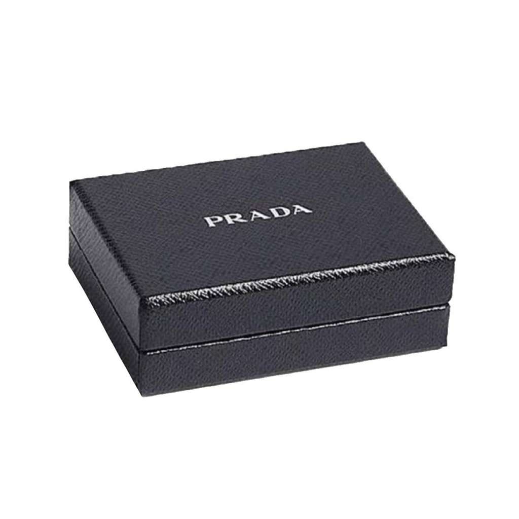 Prada Prada Rubino Red Enamel Silver Metal Keyring Keychain Red Never worn - Box View