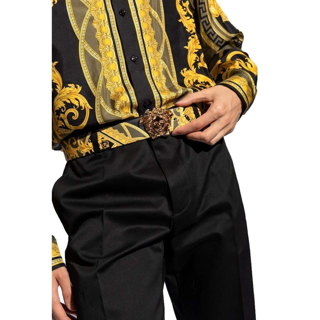 Versace Versace La Medusa Baroque Reversible Calfskin Belt 75/30 Black Leather Never worn - Box View