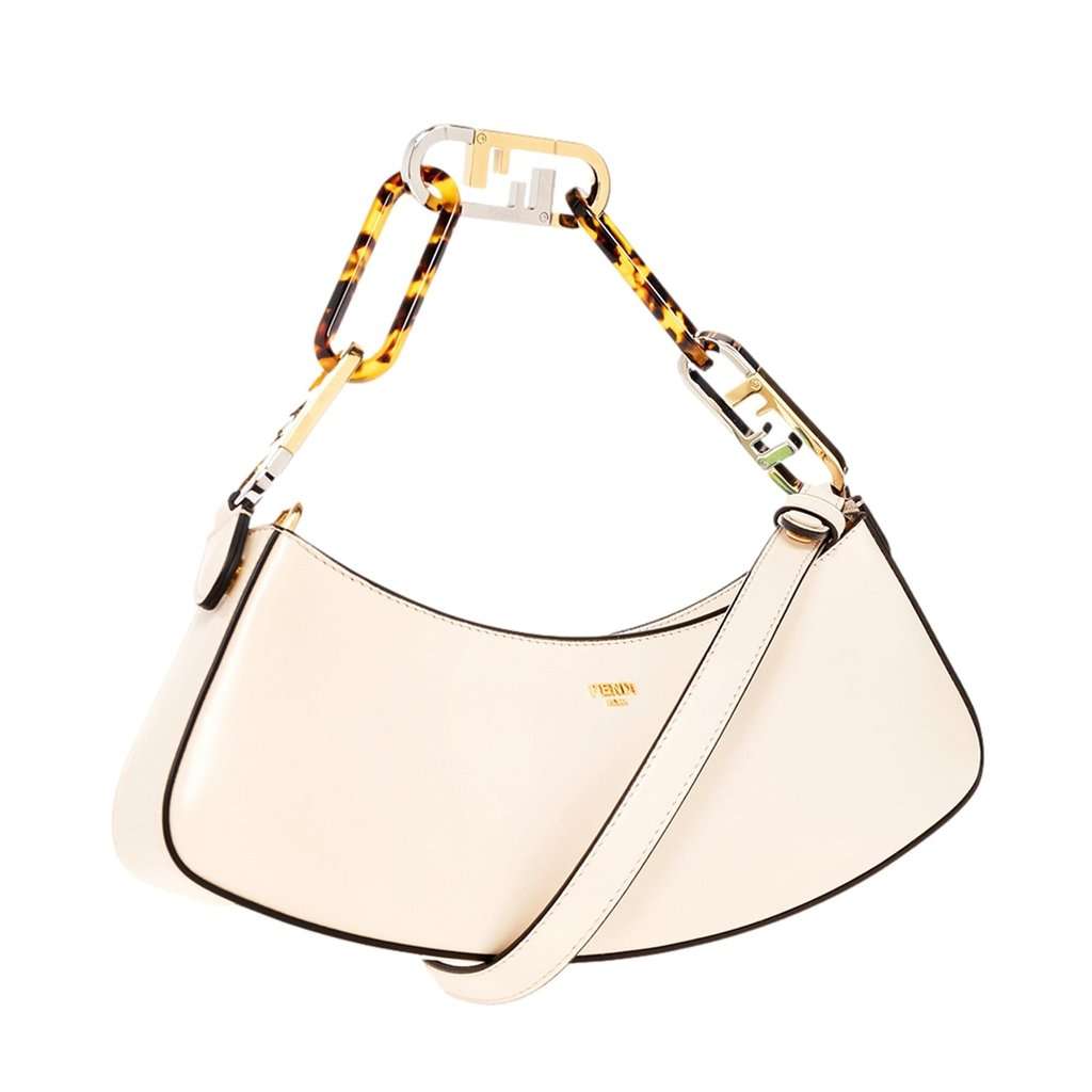 Fendi Fendi O’Lock Swing Shoulder Bag Ivory Calfskin Leather White Leather Never worn - Inside View