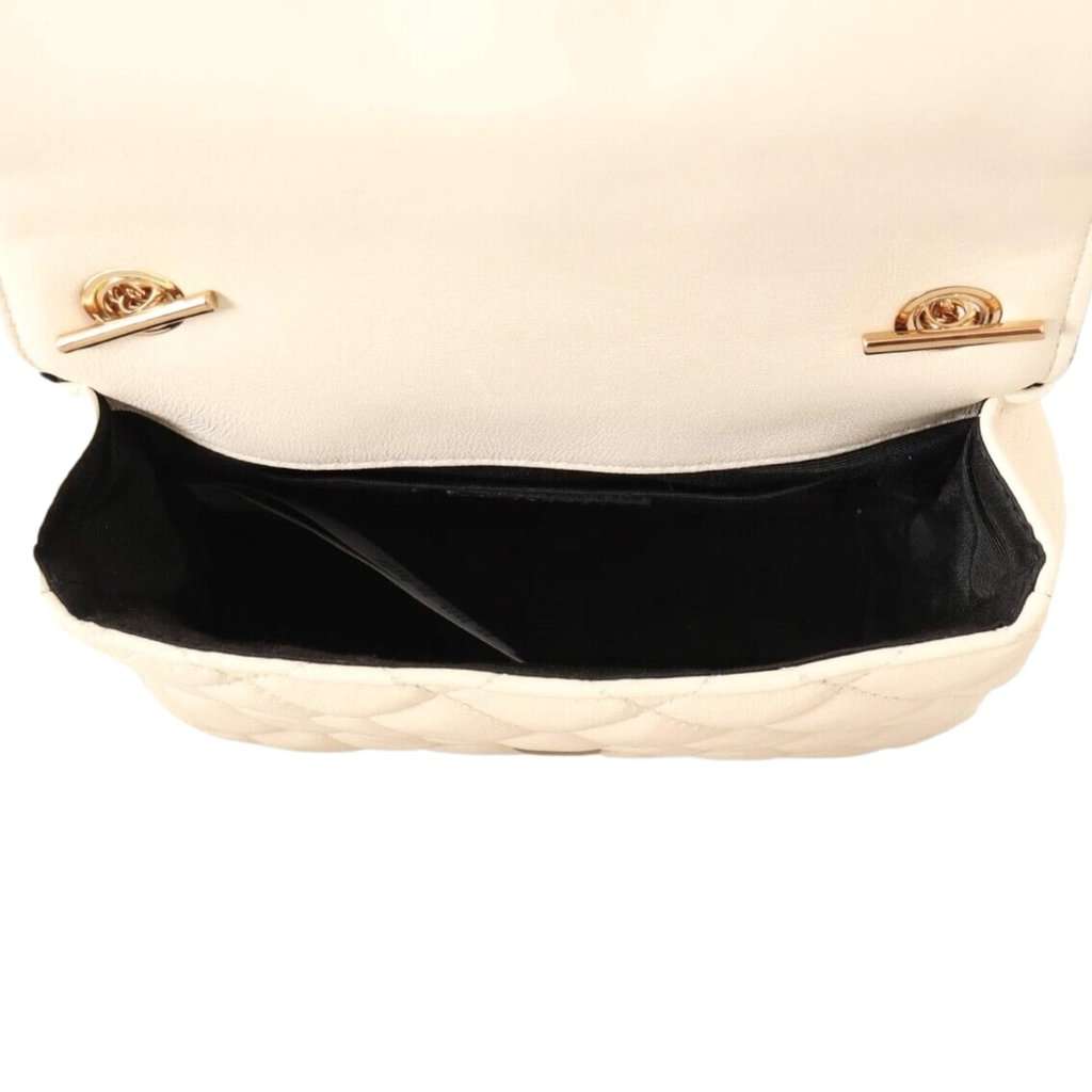 Versace Versace La Medusa Nappa Quilted Beige Leather Small Crossbody Bag Gold Chain Beige Leather Never worn - Box View