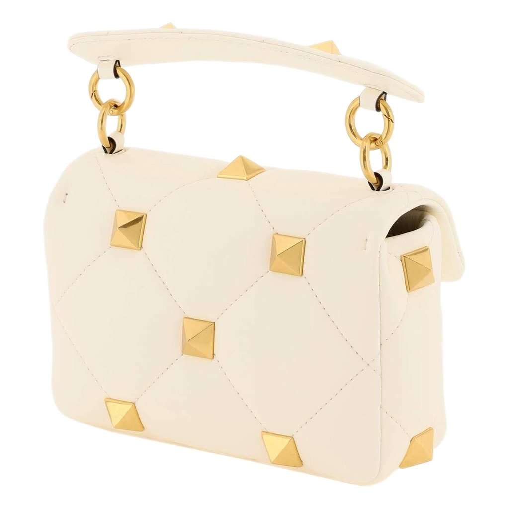 Valentino Garavani Valentino Garavani Roman Stud Small Crossbody Bag Ivory Nappa Leather Beige Leather Never worn - Inside View