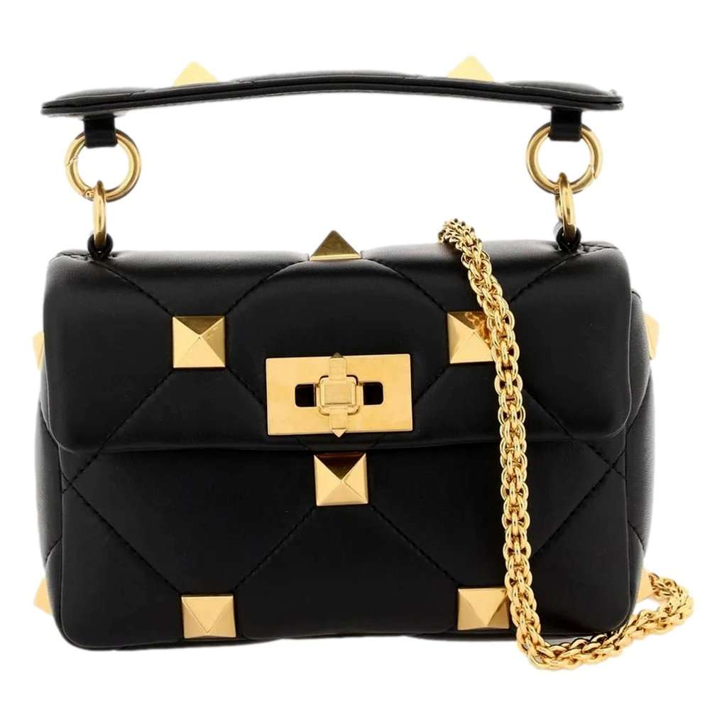 Valentino Garavani Valentino Garavani Roman Stud Small Crossbody Bag Black Nappa Leather Black Leather Never worn - Inside View