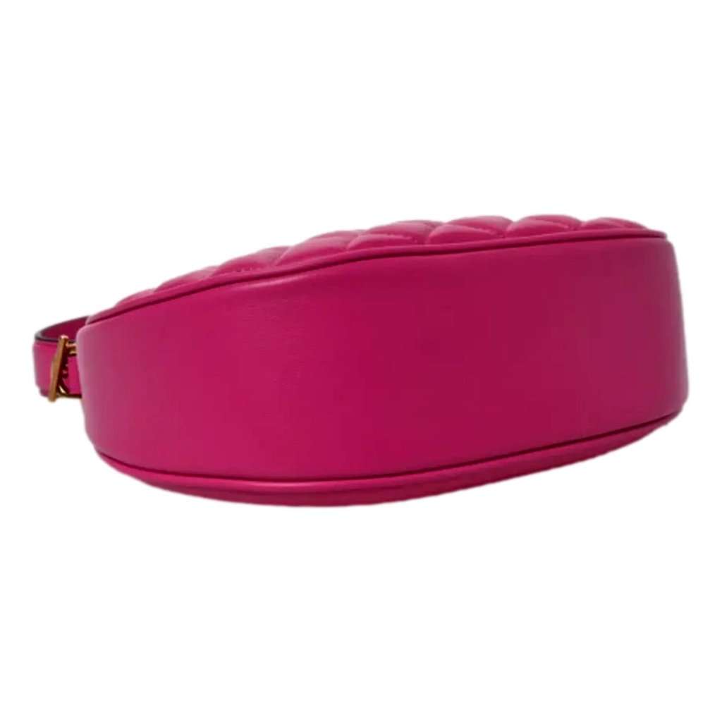 Versace Versace La Medusa Pink Quilted Leather Half Moon Bag Gold Chain Crossbody Pink Leather Never worn - Model View
