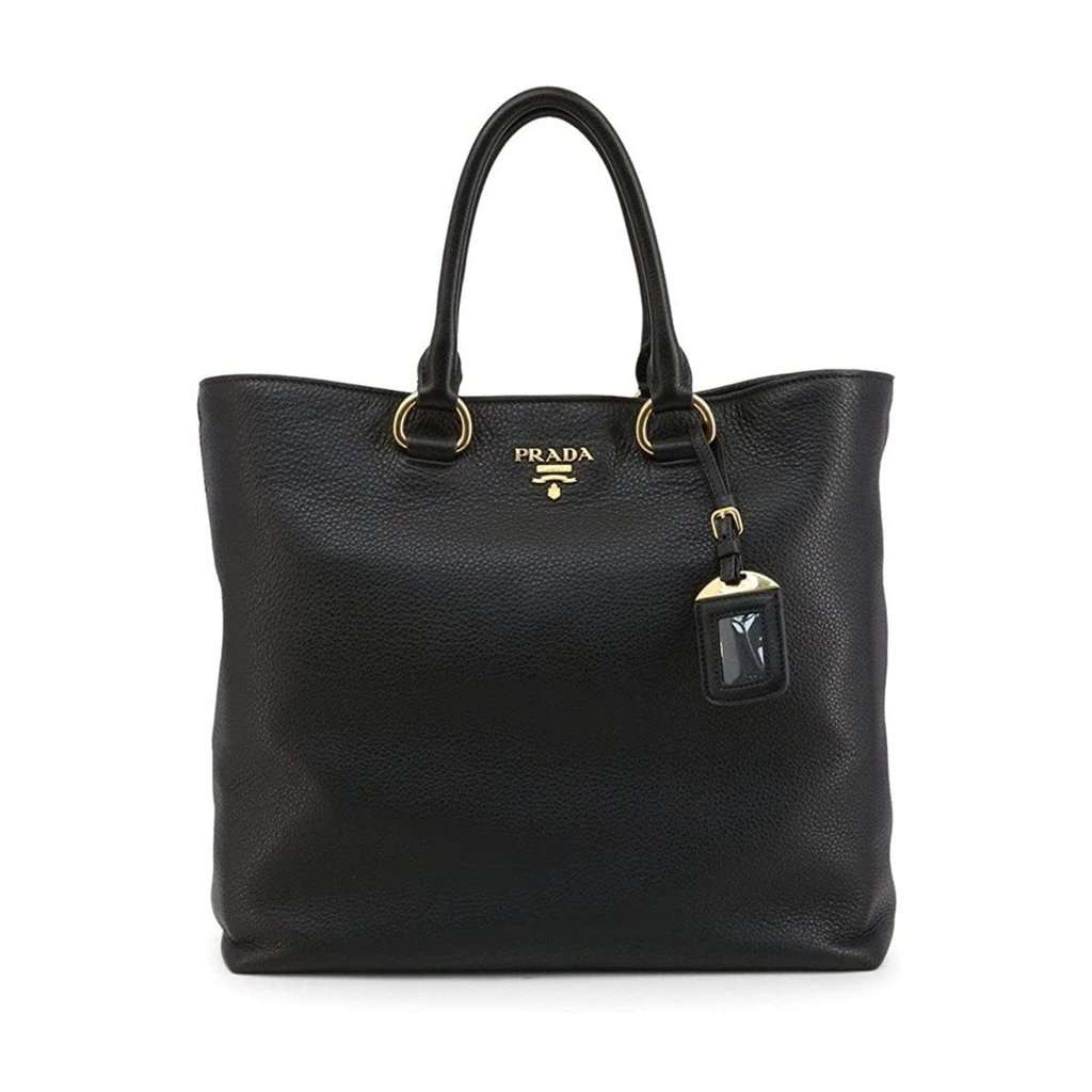Prada Prada Black Vitello Phenix Leather Shopping Tote Bag Black Leather Never worn - Inside View