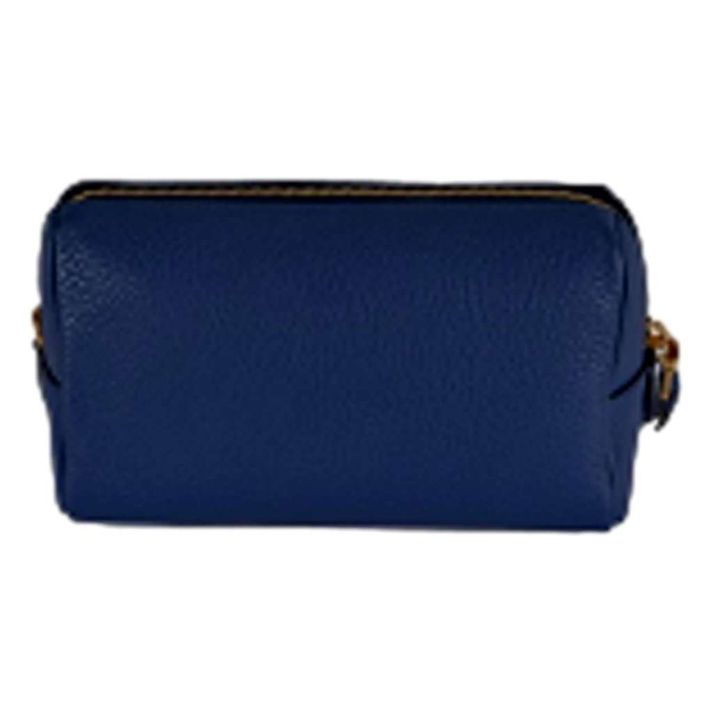 Prada Prada Contenitore Baltico Navy Blue Vitello Daino Vanity Case Blue Leather Never worn - Back View