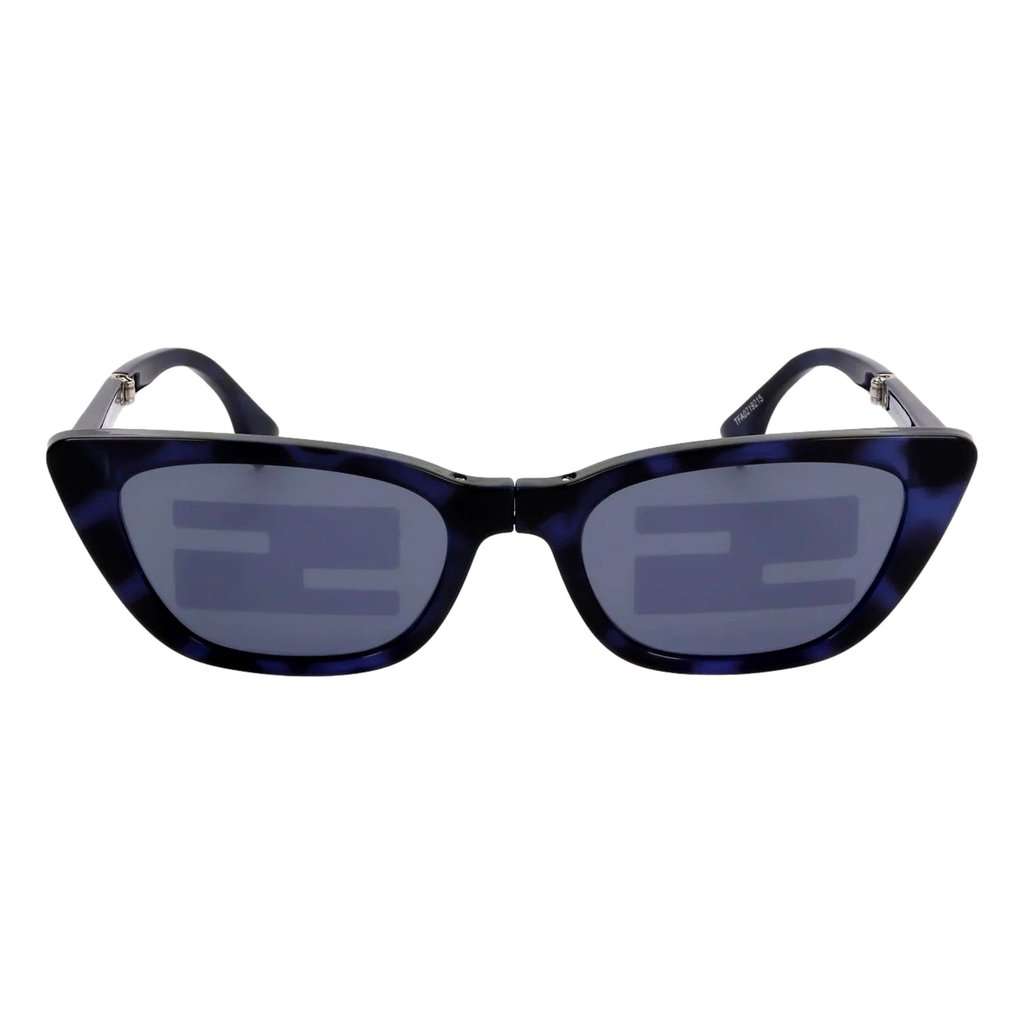 Fendi Fendi Women's Injected Touch of FF Blue Havana Sunglasses Blue Never worn - Back View