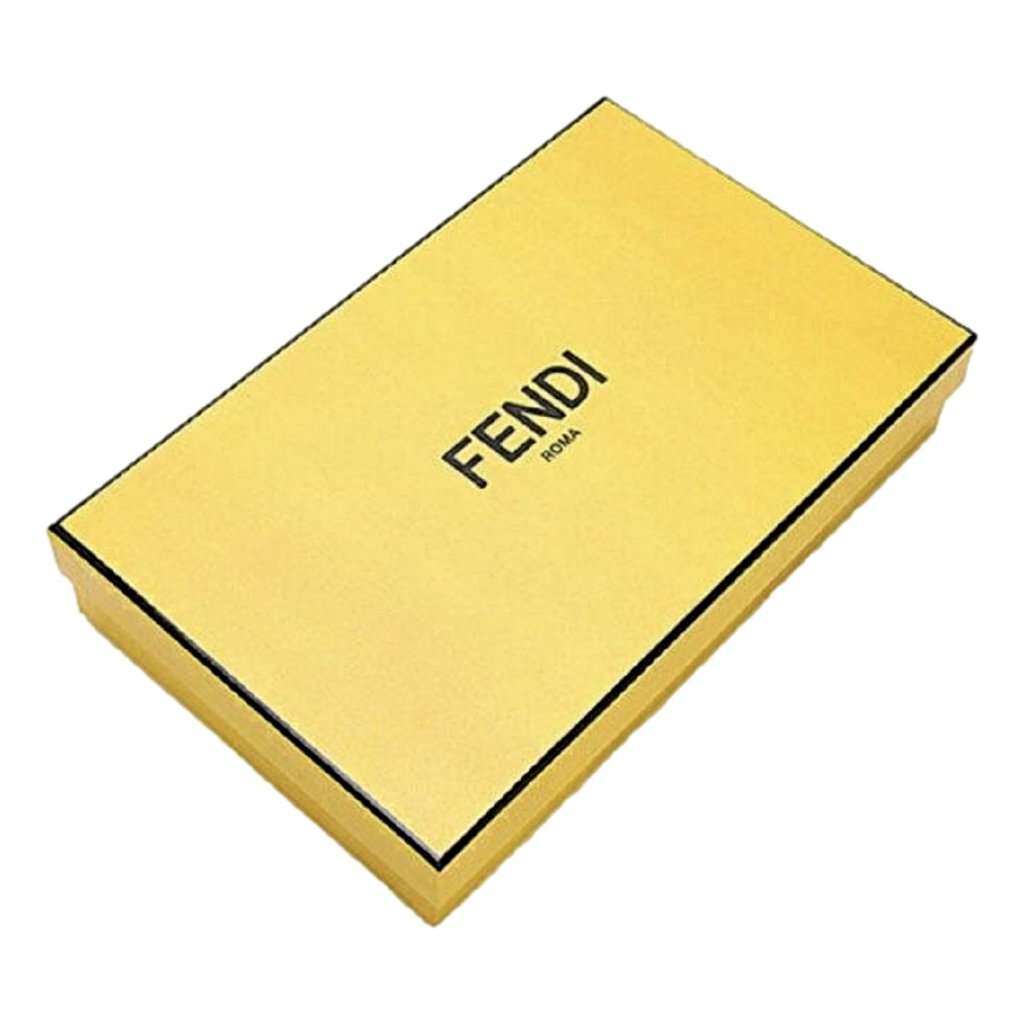 Fendi Fendi O'Lock Skinny Belt Grey Tortora Leather Gold FF Buckle Size 80 Camel Leather Never worn - Model View