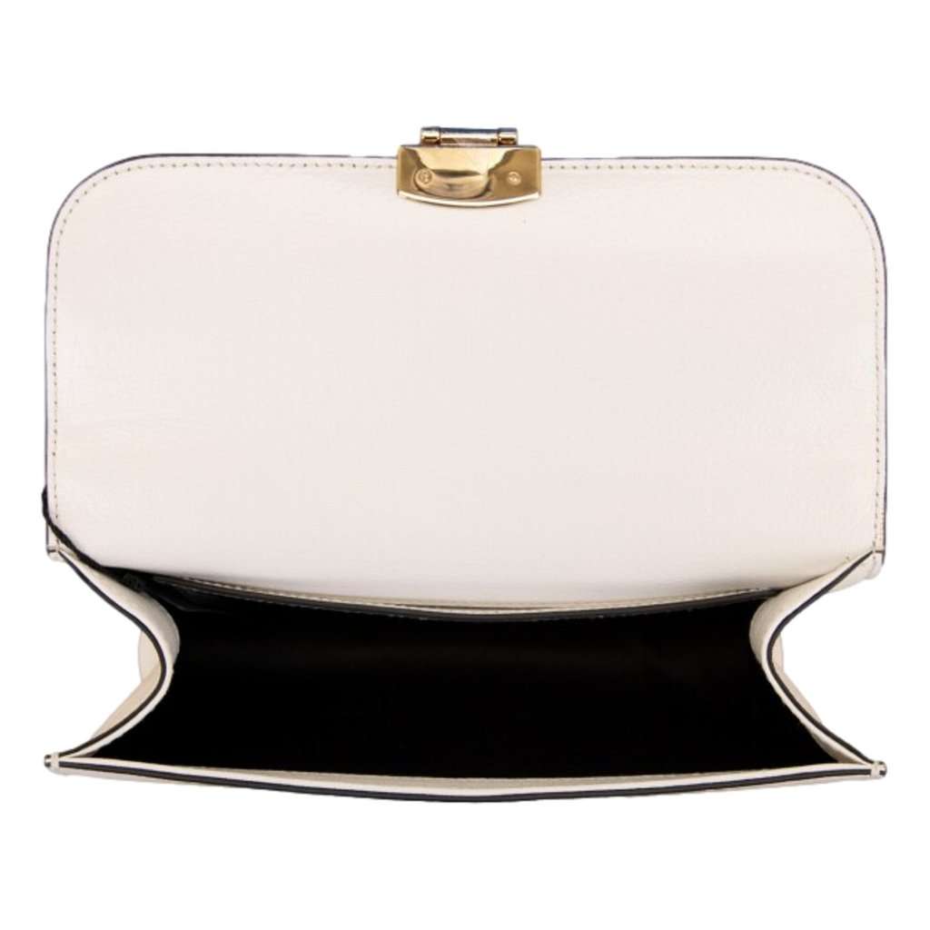 Miu Miu Miu Miu Madras White Leather Tortoise Shell Chain Handbag White Leather Never worn - Model View