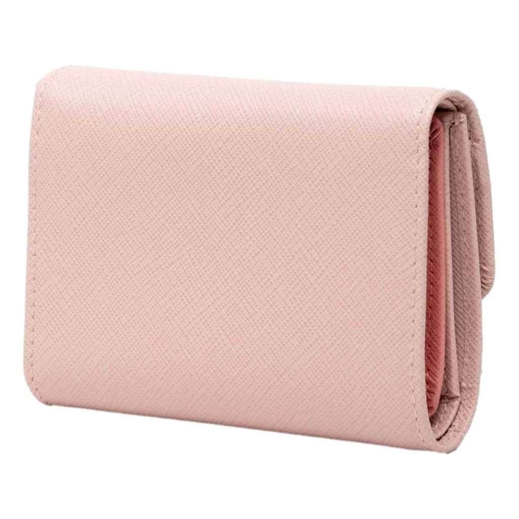Prada Prada Saffiano Petalo Pink Multicolor Trifold Coin Zipper Card Snap Wallet Pink Leather Never worn - Back View