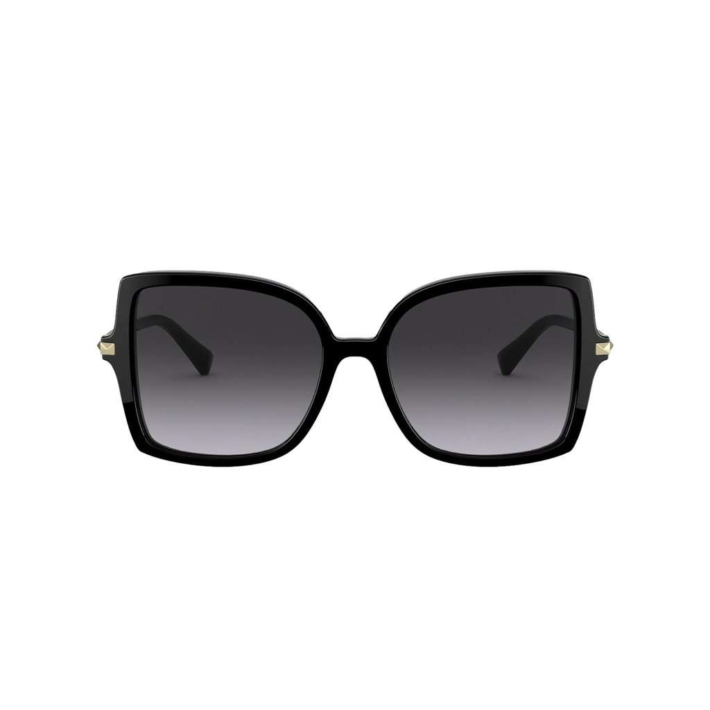 Valentino Garavani Valentino Garavani Black Studded Acetate and Titanium Sunglasses Size 56 Black Never worn - Front View
