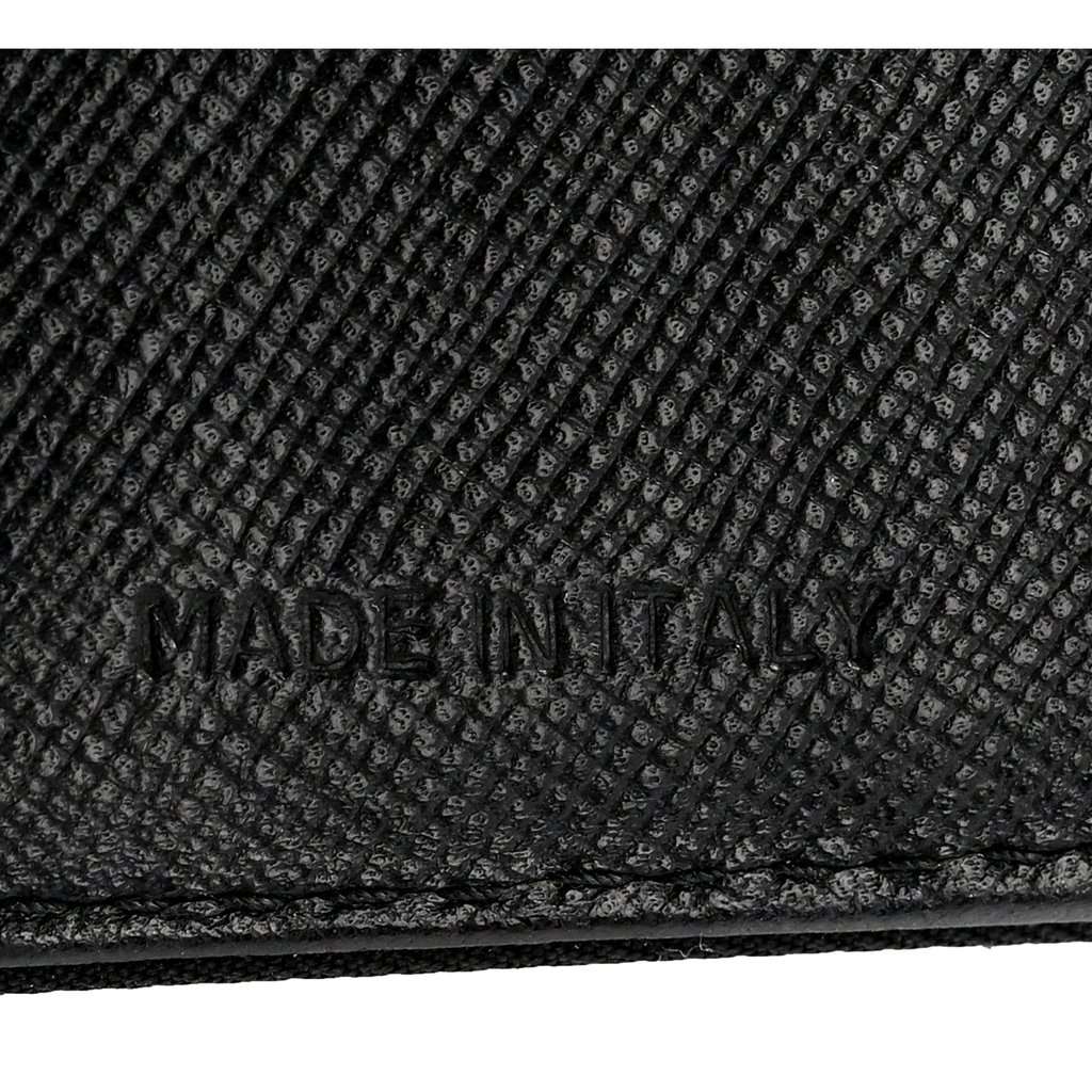 Prada Prada Tessuto Nylon Tri-Fold Compact Wallet Black Black Leather Never worn - Model View