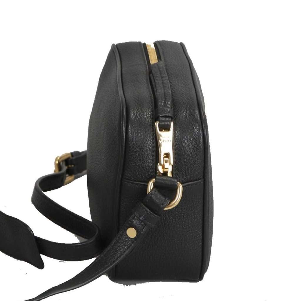 Prada Prada Vitello Phenix Black Leather Gold Logo Camera Crossbody Bag Black Leather Never worn - Box View