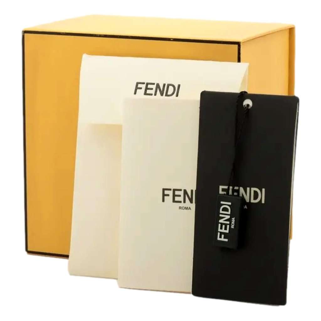 Fendi Fendi FF Anello Gold and Crystal Embellished Ring Small Gold Never worn - Model View