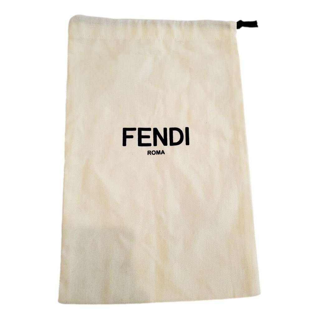 Fendi Fendi FF Print Nero and Bianco Knitted Wool Scarf Black Wool Never worn - Model View