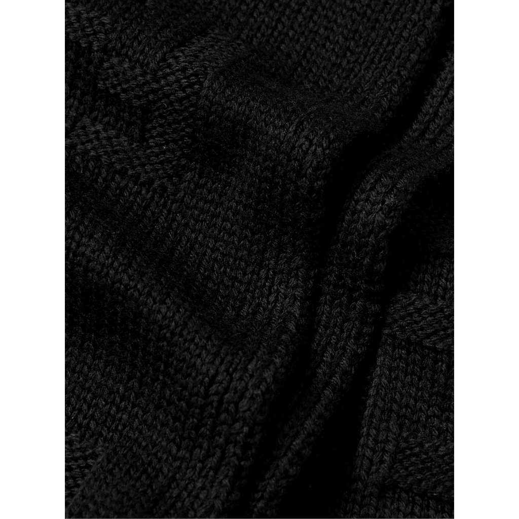 Fendi Fendi FF Karl Nero Jacquard Wool Scarf Black Canvas Never worn - Back View