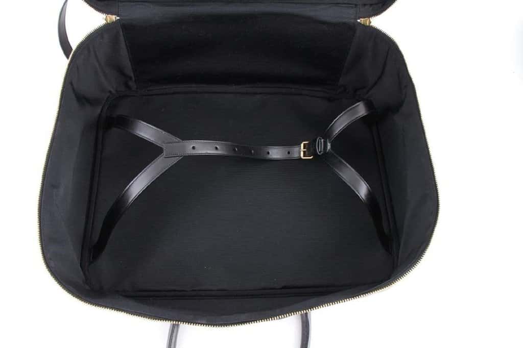 Saint Laurent Saint Laurent Monogram Large Luggage Case Bag Dark Brown Coated Canvas Black Leather Never worn - Box View