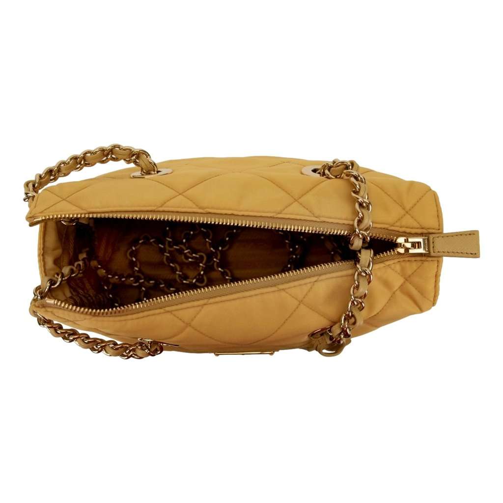 Prada Prada Re-Edition Maize Yellow 1995 Chaîne Re-Nylon Tote Bag Yellow Never worn - Inside View