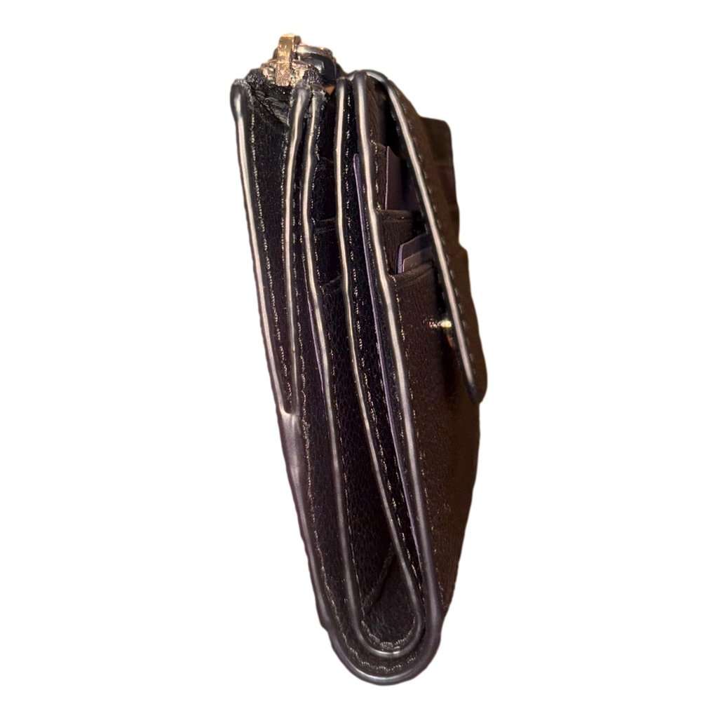 Prada Prada Black Vitello Grain Leather Card Case Bifold Wallet with Zipper Coin Pouch Black Leather Never worn - Inside View