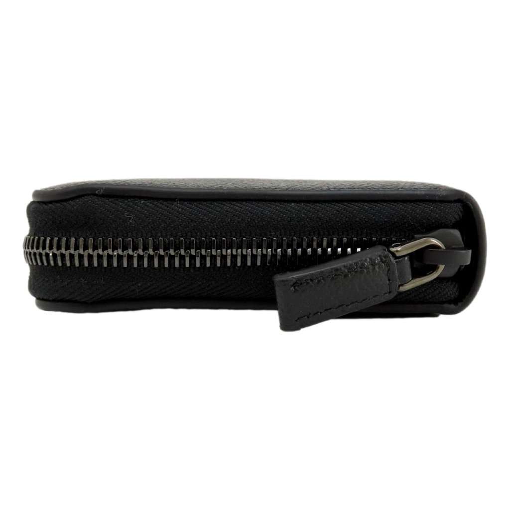 Prada Prada Vitello Grain Long Black and Grey Zip Around Continental Wallet Black Leather Never worn - Model View