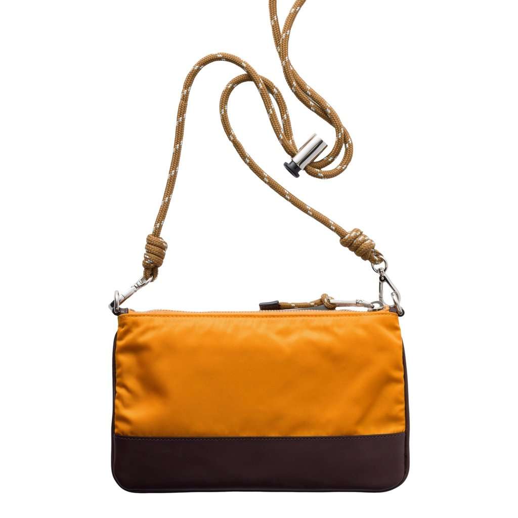 Prada Prada Speedrock Re-Nylon Ambra Orange Nylon Leather Smartphone Holder Pouch Bag Orange Leather Never worn - Back View