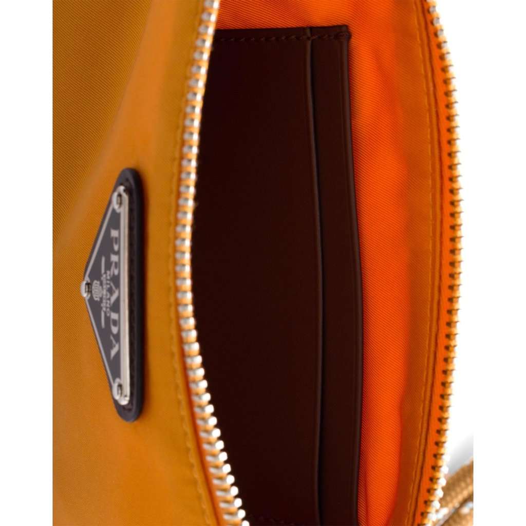 Prada Prada Speedrock Re-Nylon Ambra Orange Nylon Leather Smartphone Holder Pouch Bag Orange Leather Never worn - Inside View
