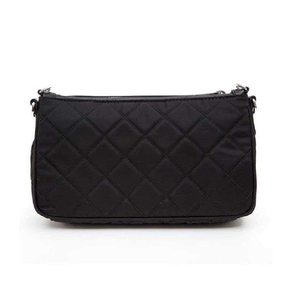 Prada Prada Black Tessuto Nylon Quilted Chain Crossbody Bag MultiColor Never worn - Model View