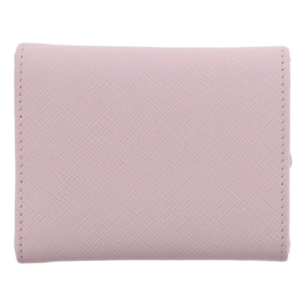 Prada Prada Saffiano Light Pink Leather Wallet Coin Zipper Trifold Triangle Logo Pink Leather Never worn - Inside View