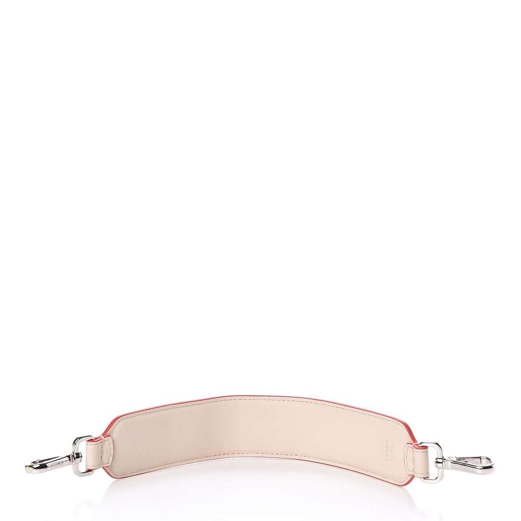 Fendi Fendi "FUN" Beige Multicolor Studded Mini Leather Shoulder Strap White Leather Never worn - Model View