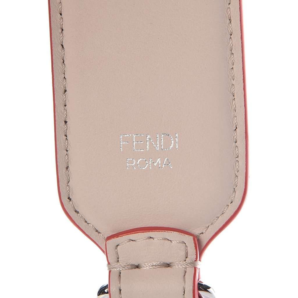 Fendi Fendi "FUN" Beige Multicolor Studded Mini Leather Shoulder Strap White Leather Never worn - Box View