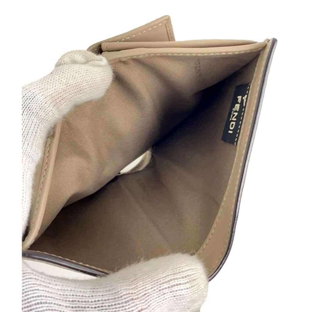 Fendi Fendi F is Fendi Tortora Gray Leather Bifold Wallet Grey Leather Never worn - Box View