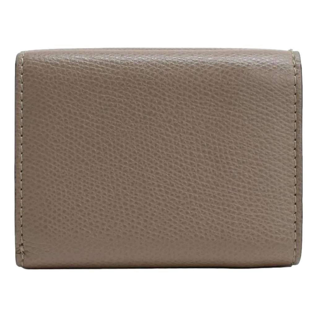 Fendi Fendi F Is Fendi Tortora Gray Leather Micro Trifold Wallet Grey Leather Never worn - Back View