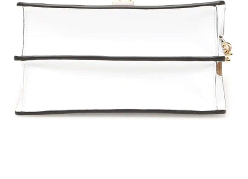 Fendi Fendi Kan I White Multi Color Flowers Leather Chain Bag White Leather Never worn - Inside View